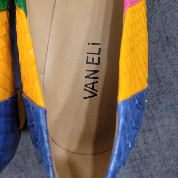 Vaneli dress shoes. Pink,green, yellow, and blue. Size 11. - Picture 4 of 8